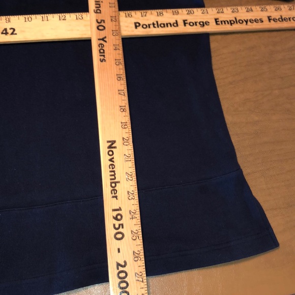 Meg Allen Navy Blue 1/4 Zip Pullover Sweatshirt L - Picture 8 of 8